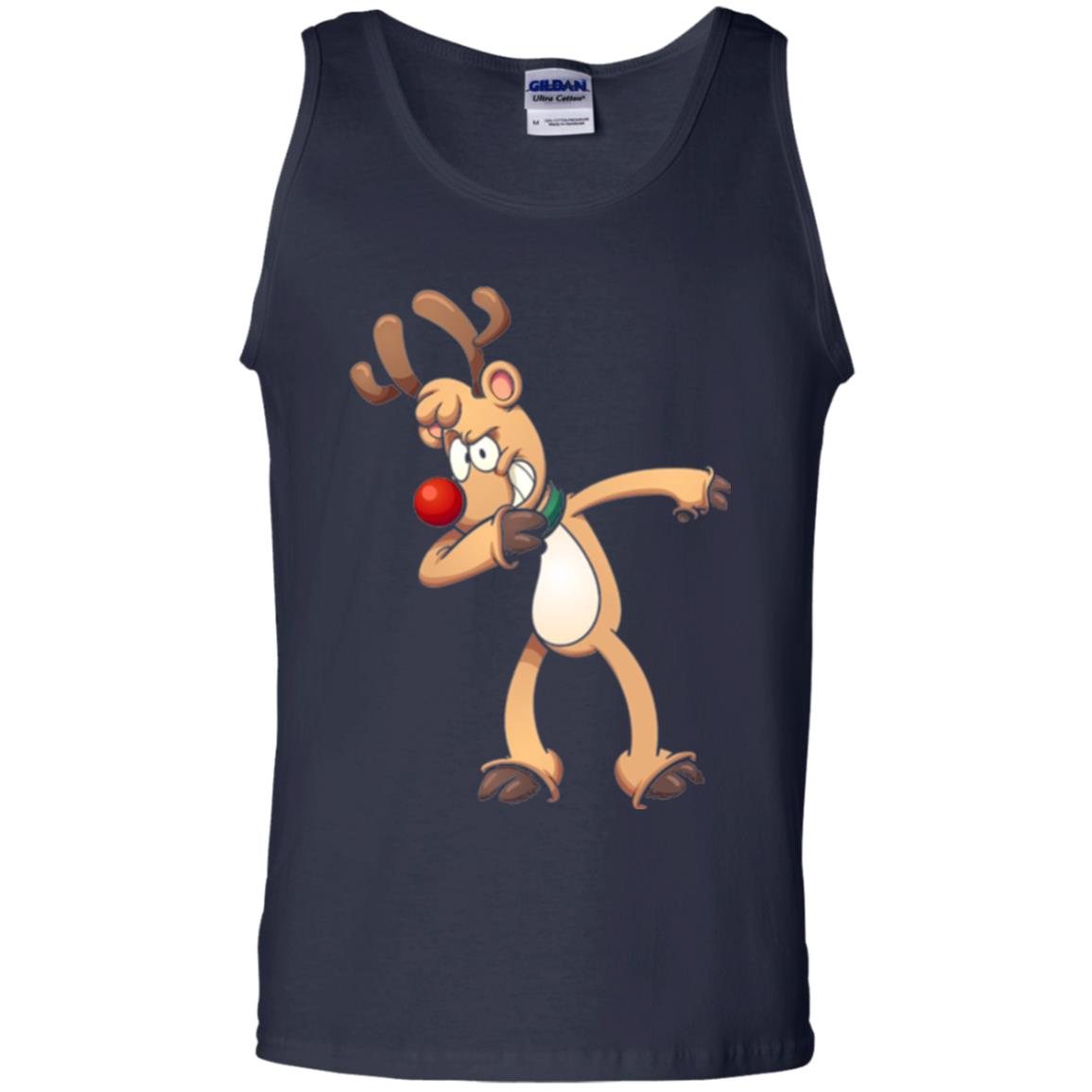 Christmas T-shirt Dabbing Reindeer Navy