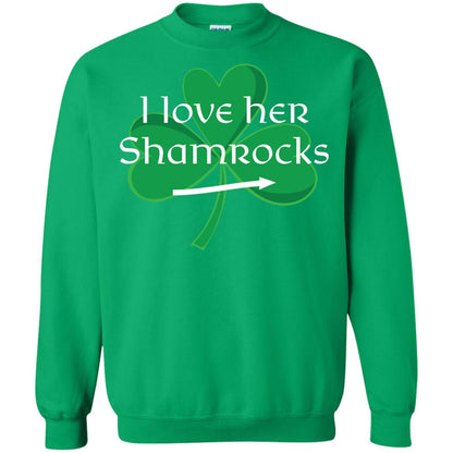 Saint Patrick_s Day T-shirt I Love Her Shamrocks Irish Green