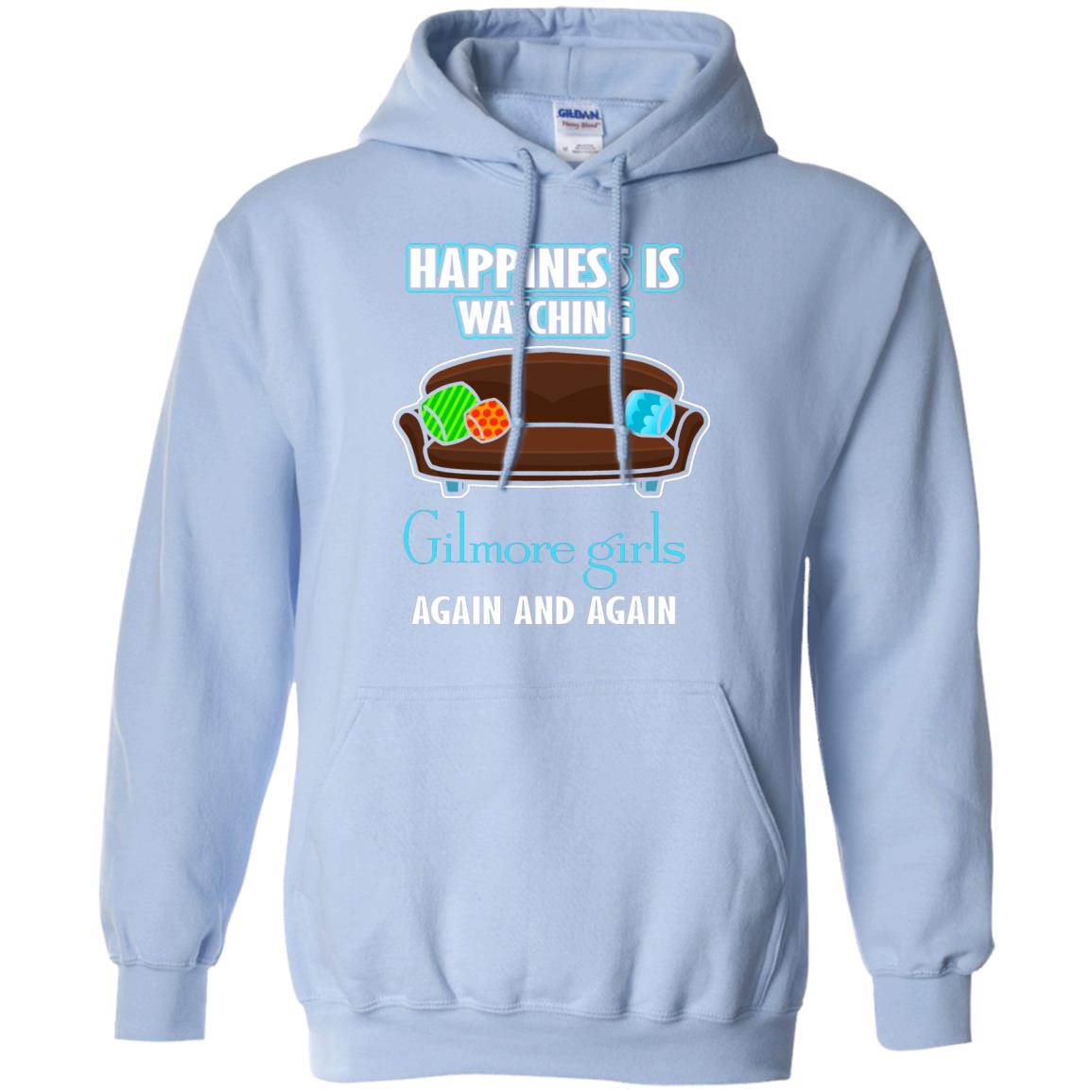Happiness Is Watching Gilmore Girls Again And Again Shirt Light Blue
