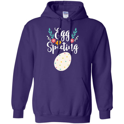 Egg Specting Announcement Pregnant Easter T-shirt Purple