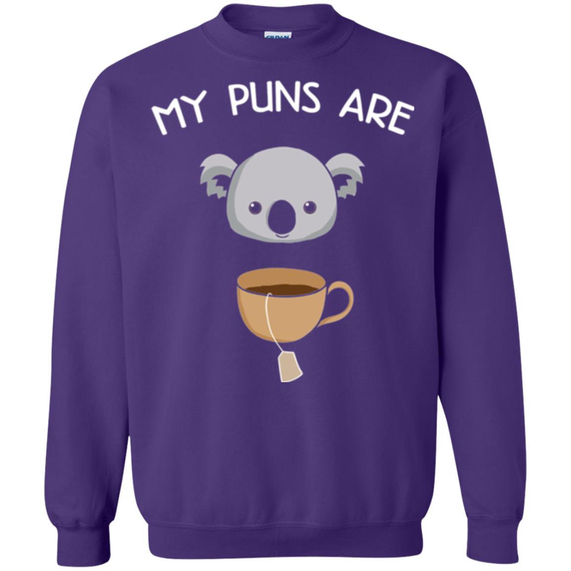 Animal Puns T-shirt My Puns Are Koala Tea Purple