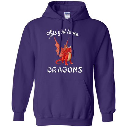 Dragon Lover T-shirt This Girl Loves Dragonst-shirt Purple