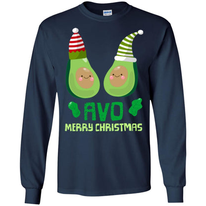 Avocado Merry Christmas T-shirt Navy