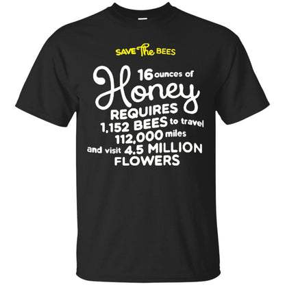 Save The Bees Honey Bee T-shirt Black