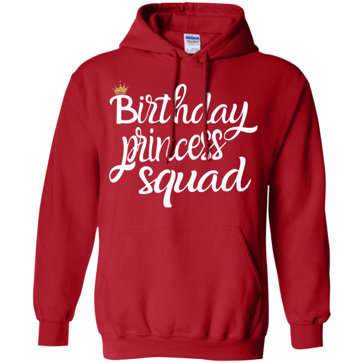 Birthday T-shirt Princess Squad Red