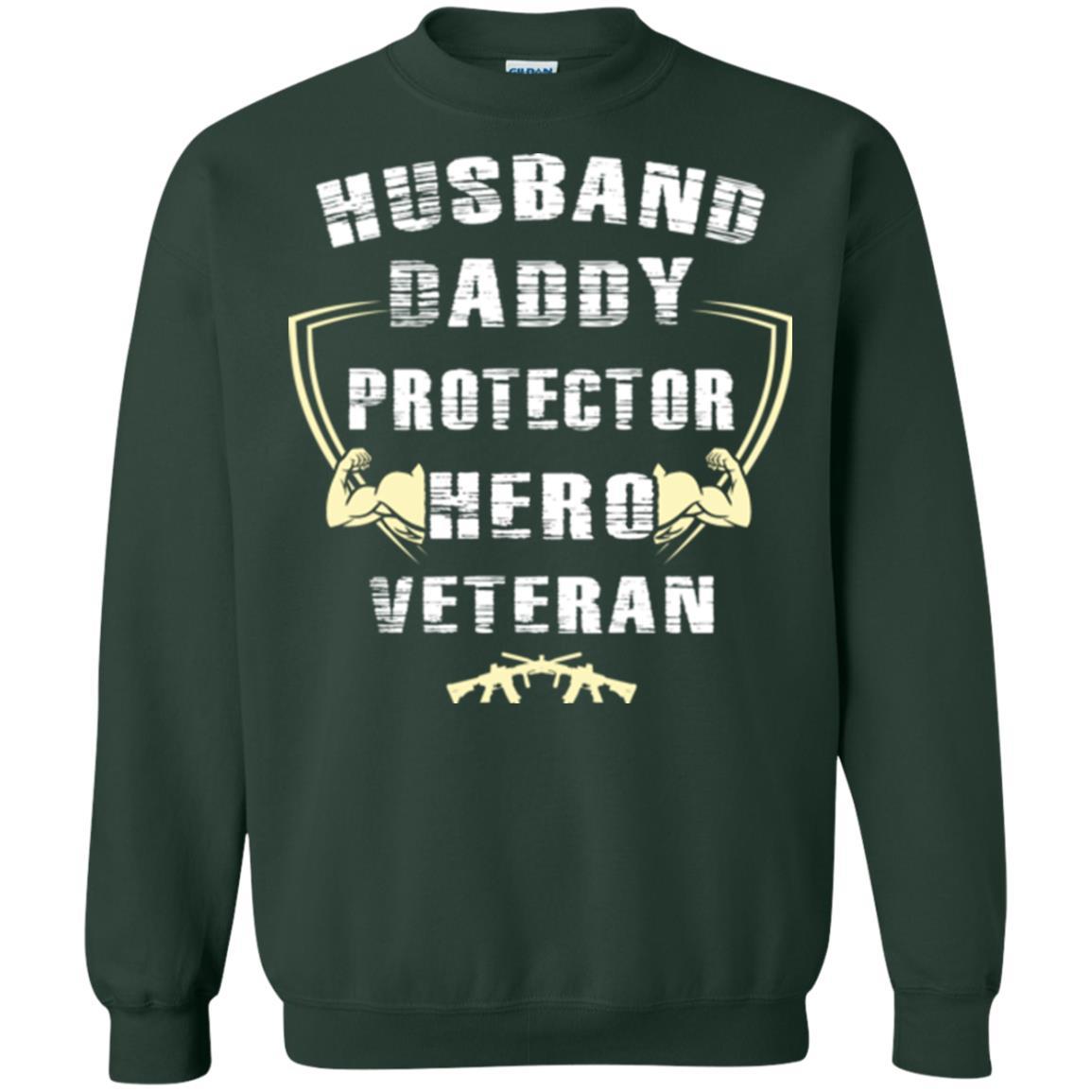 Husband Daddy Protector Hero Veretan T-shirt Forest Green