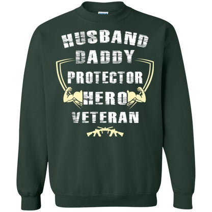 Husband Daddy Protector Hero Veretan T-shirt Forest Green