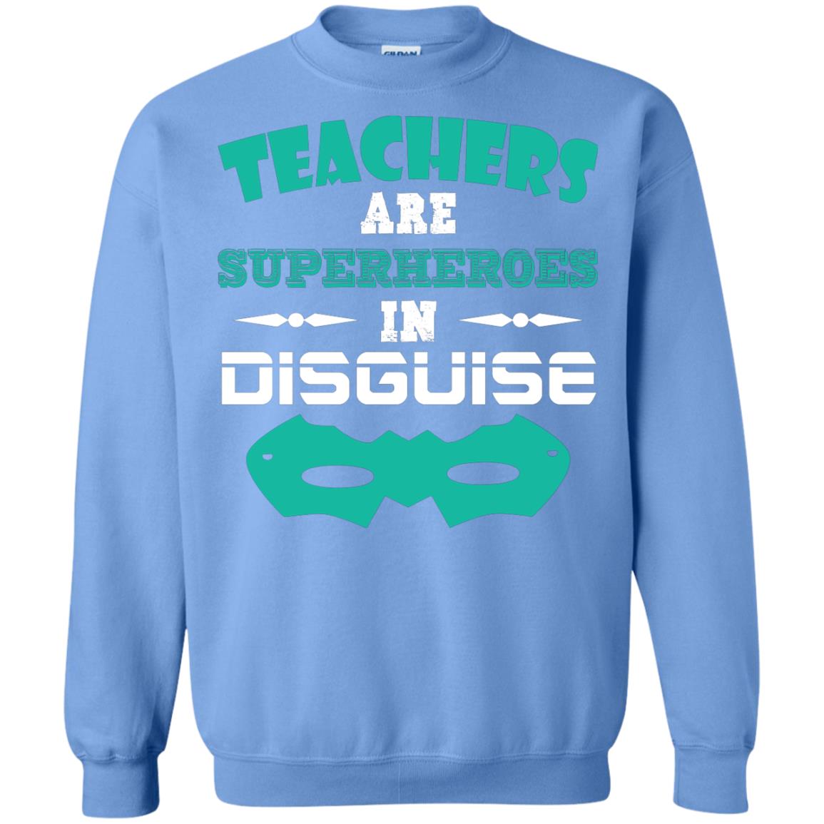 Teachers Are Superheroes In Disguise Movie Lover T-shirt Carolina Blue