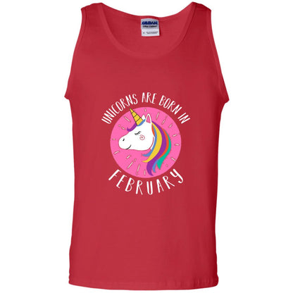 February Birthday T-shirt Unicorns Are Born In February Red