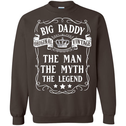 Big Daddy Original Vintage The Man Myth Legend Grandfather T-shirt Dark Chocolate
