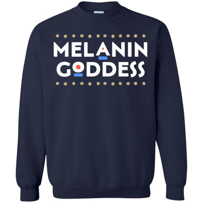 Melanin Goddess African T-shirt Black Girl Poppin_ Navy