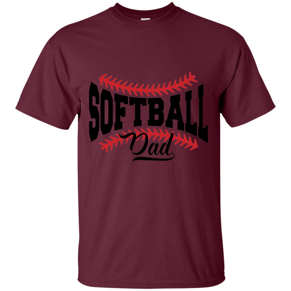 Softball Dad T-shirt Maroon
