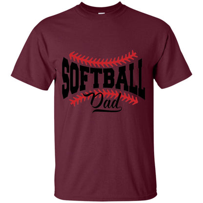 Softball Dad T-shirt Maroon