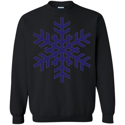 Christmas T-shirt Navy Blue Snowflake T-shirt Black