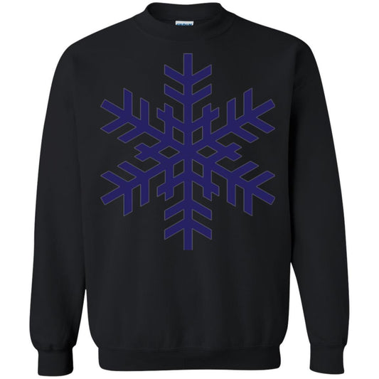 Christmas T-shirt Navy Blue Snowflake T-shirt Black