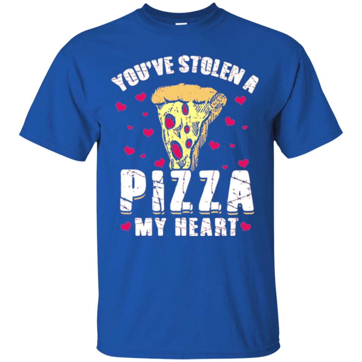 Funny Valentines Day Shirt Food Gift You_ve Stolen Pizza My Heart Royal