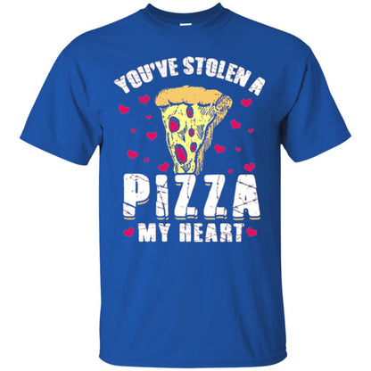 Funny Valentines Day Shirt Food Gift You_ve Stolen Pizza My Heart Royal