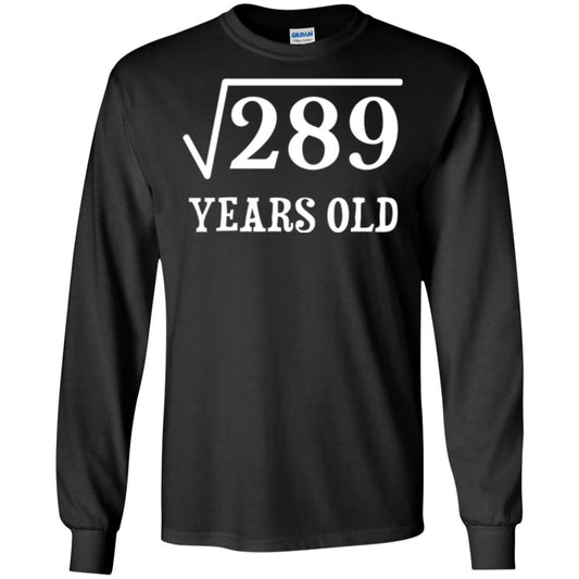 Brithday T-shirt Square Root Of 289 Black