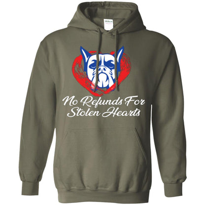Dog Lover T-shirt No Refunds For Stolen Hearts Military Green