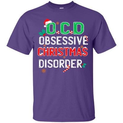 O.c.d Obsessive Christmas Disorder X-mas Gift Shirt Purple