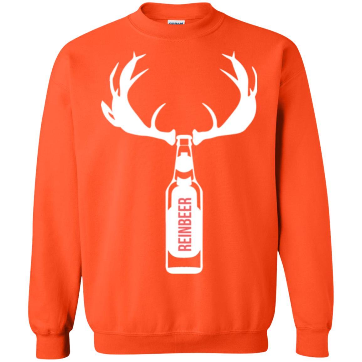 Christmas T-shirt Funny Christmas Reinbeer Orange