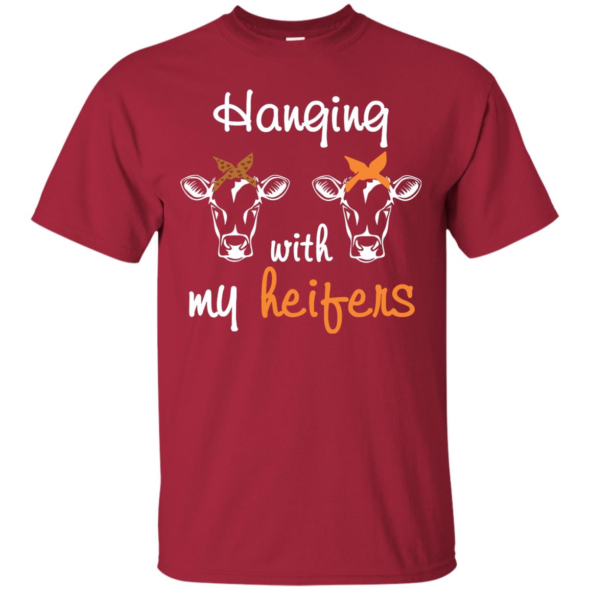 Heifers Lover Shirt Hanging With My Heifers Cardinal