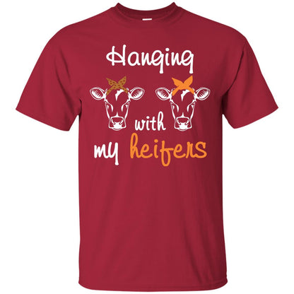 Heifers Lover Shirt Hanging With My Heifers Cardinal