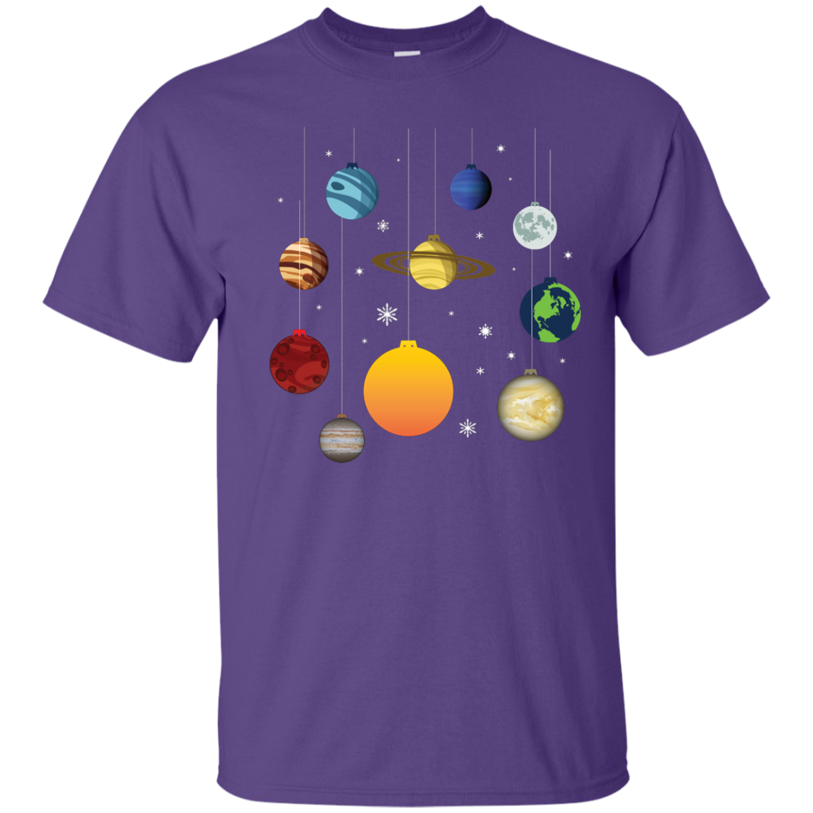 Christmas T-shirt Joy To Universe Christmas Purple