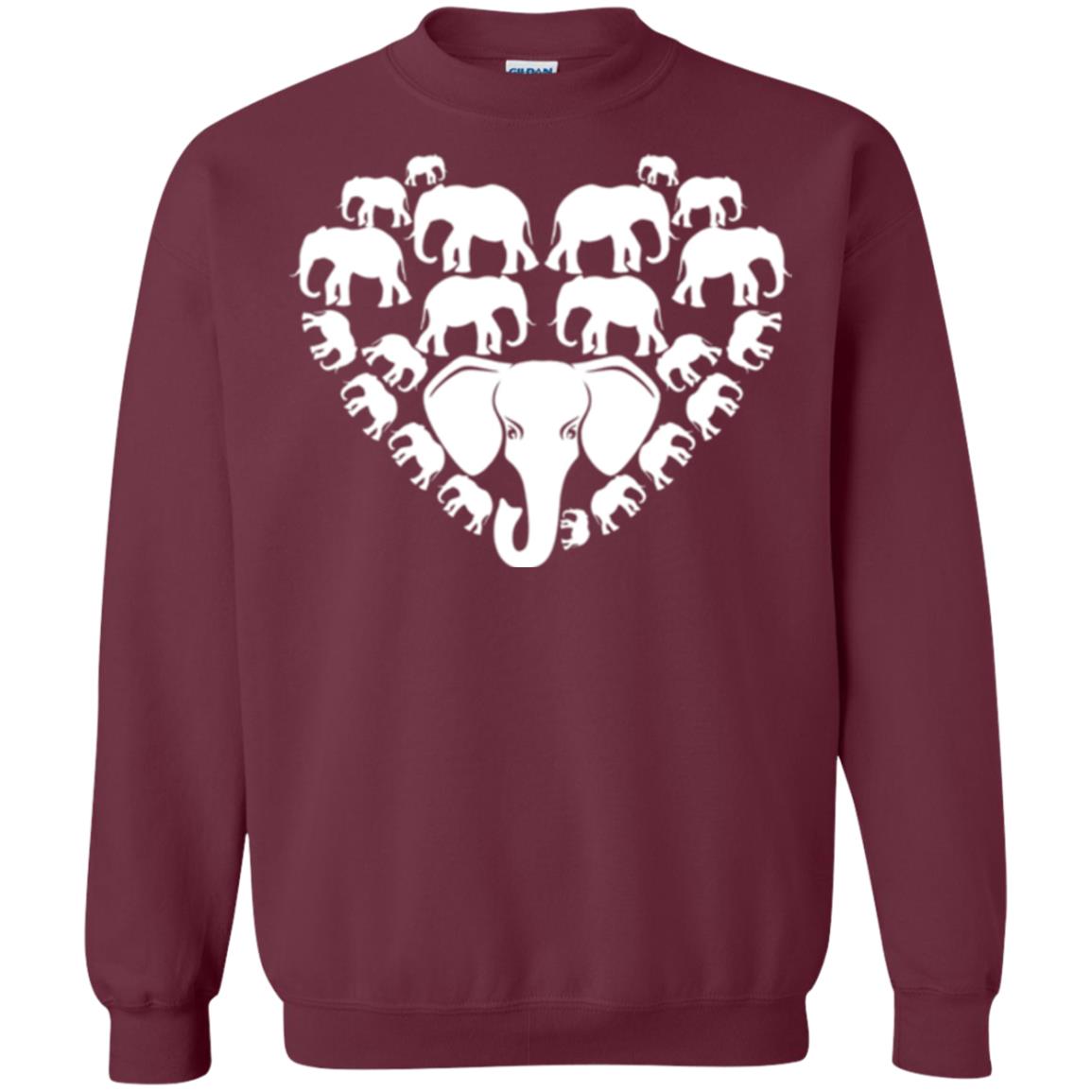 Elephant Lovers T-shirt Special Elephant Heart Maroon