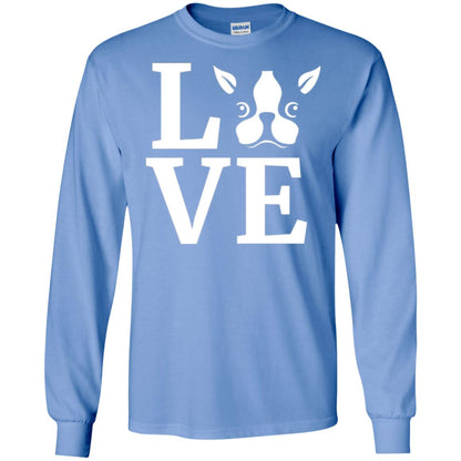 Dog Lovers T-shirt I Love My Boston Terrier Carolina Blue