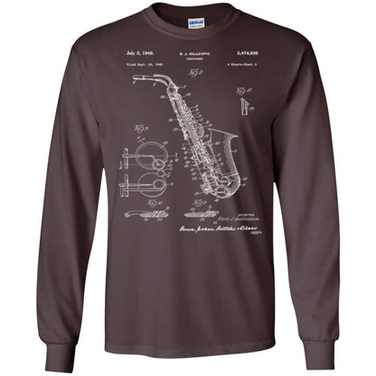 Saxophone Patent Graphic T-shirt Dark Chocolate