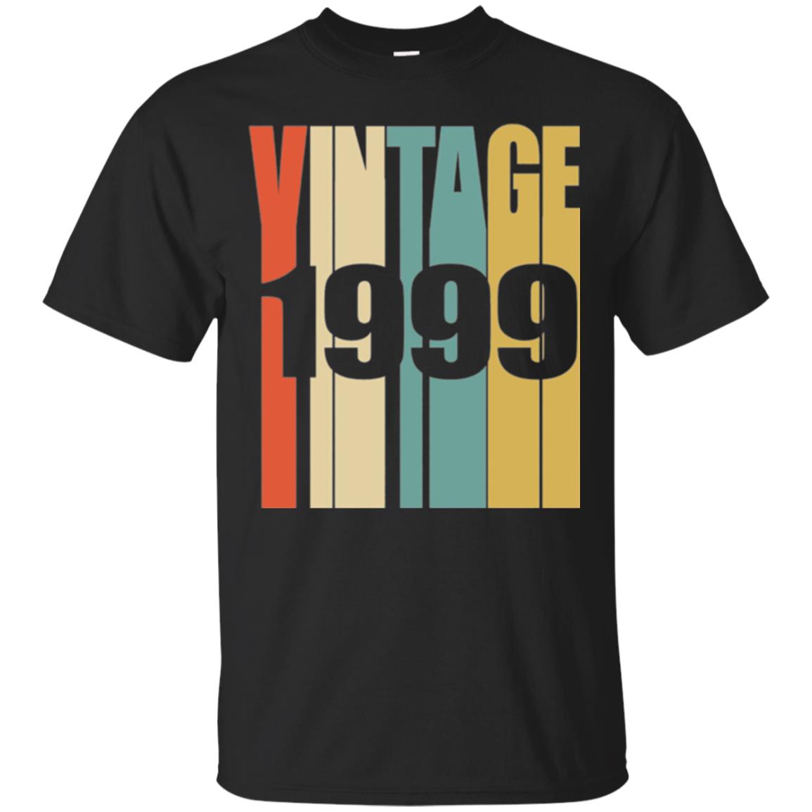 Brithday T-shirt Retro Vintage 1999 Black