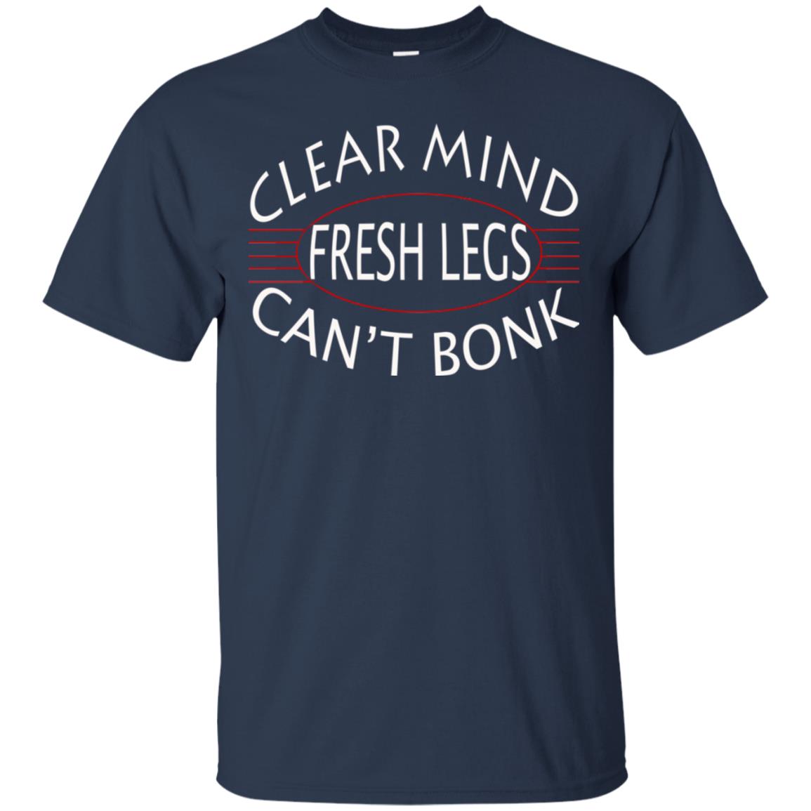 Clear Mind Fresh Legs Can't Bonk Marathon Running Shirt Navy