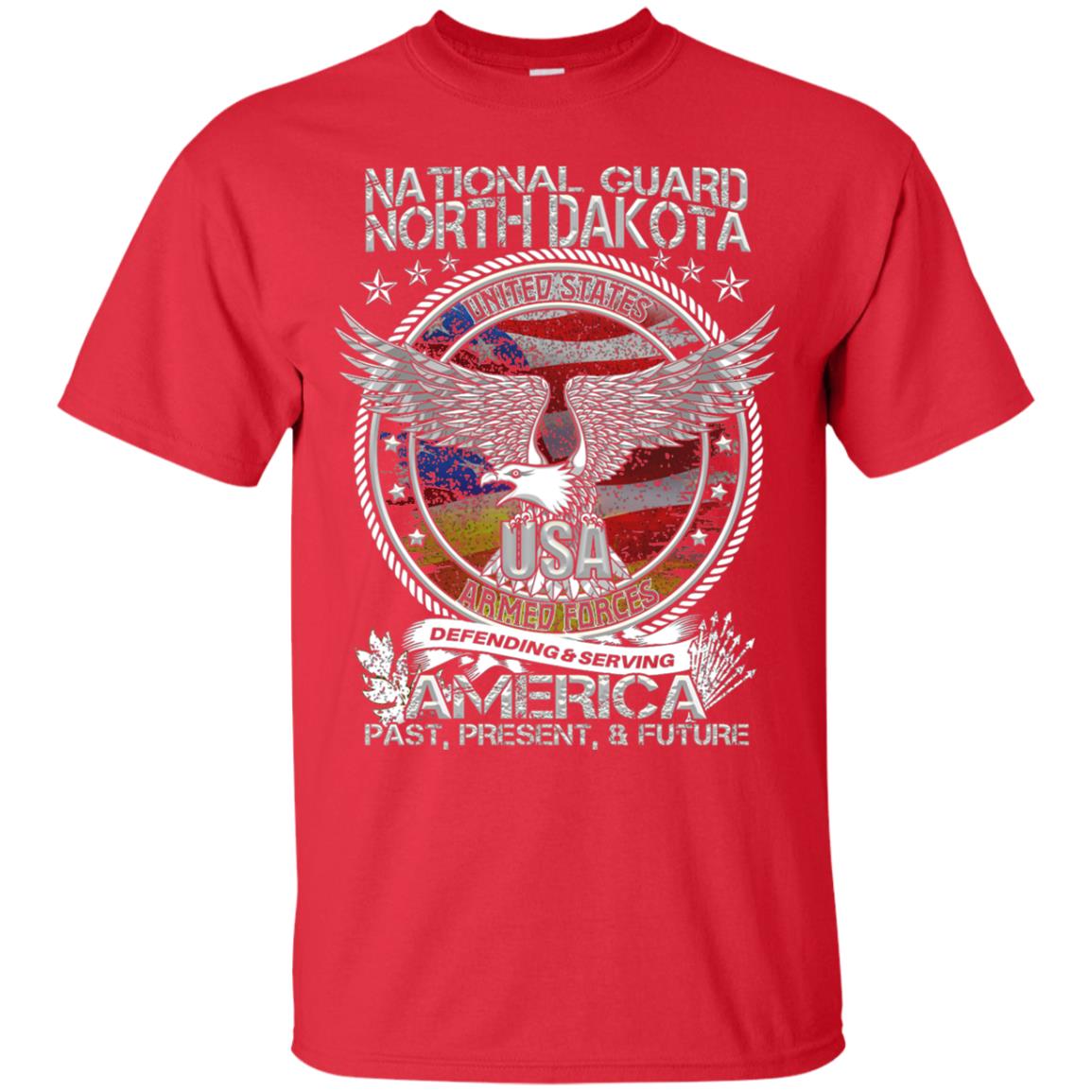 National Guard North Dakota Patriotic Armed Forces Defending And Serving America Red