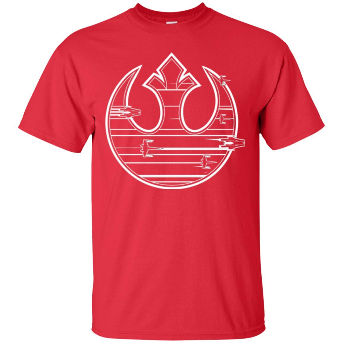 Film T-shirt Last Jedi Rebel Resistance Ship Logo Red