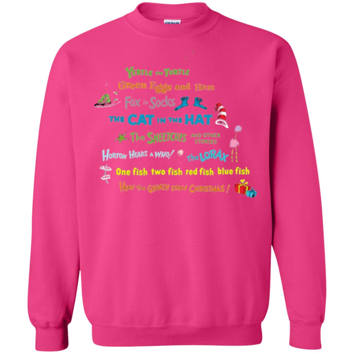 Dr. Seuss Book Title National Wear Red Day T-shirt Heliconia
