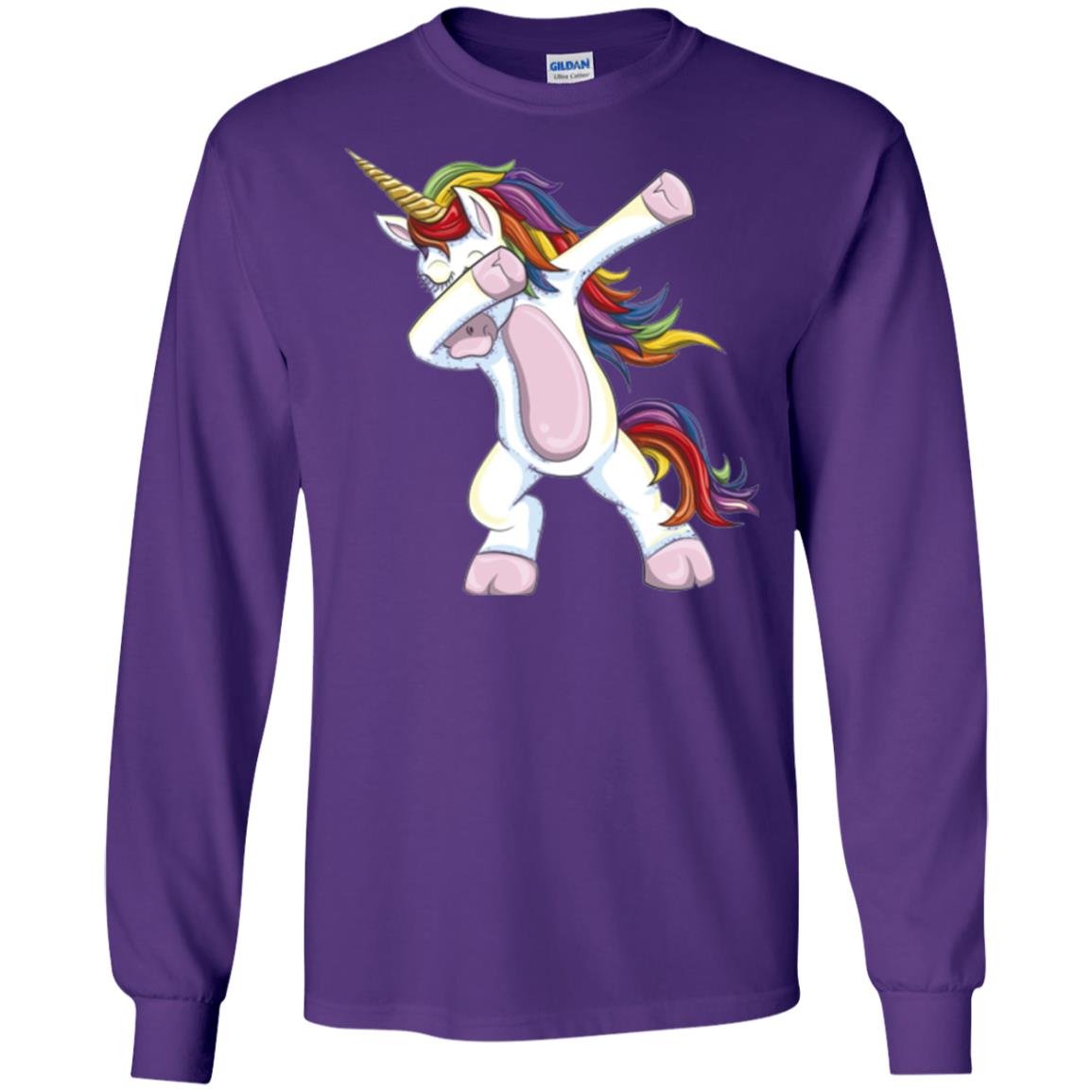 Dabbing Unicorn T-shirt Purple