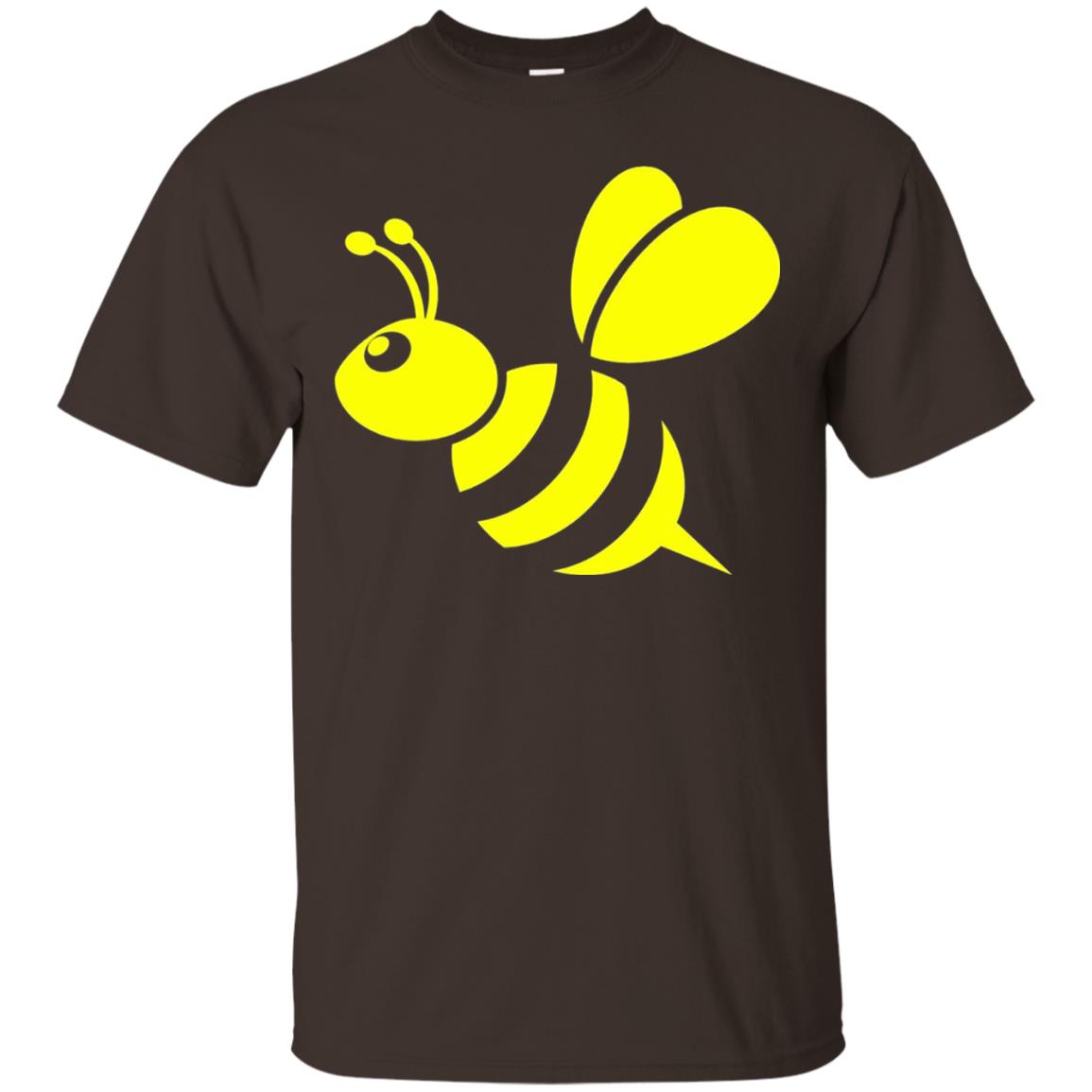 Yellow Honeybee Bee Lover T-shirt Dark Chocolate