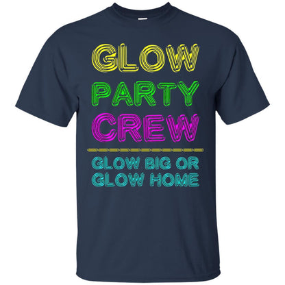 Funny Party T-shirt Glow Party Crew Navy
