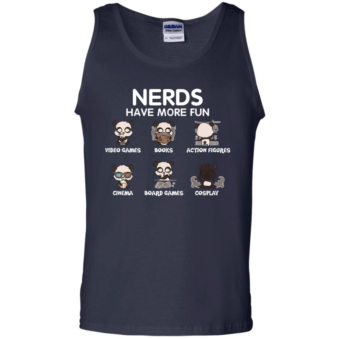 Nerds Have More Fun Video Games Books Action Figures Shirts Navy