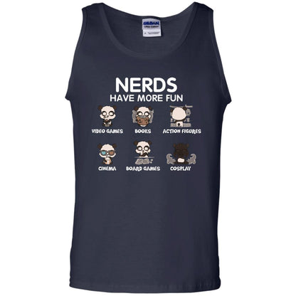 Nerds Have More Fun Video Games Books Action Figures Shirts Navy
