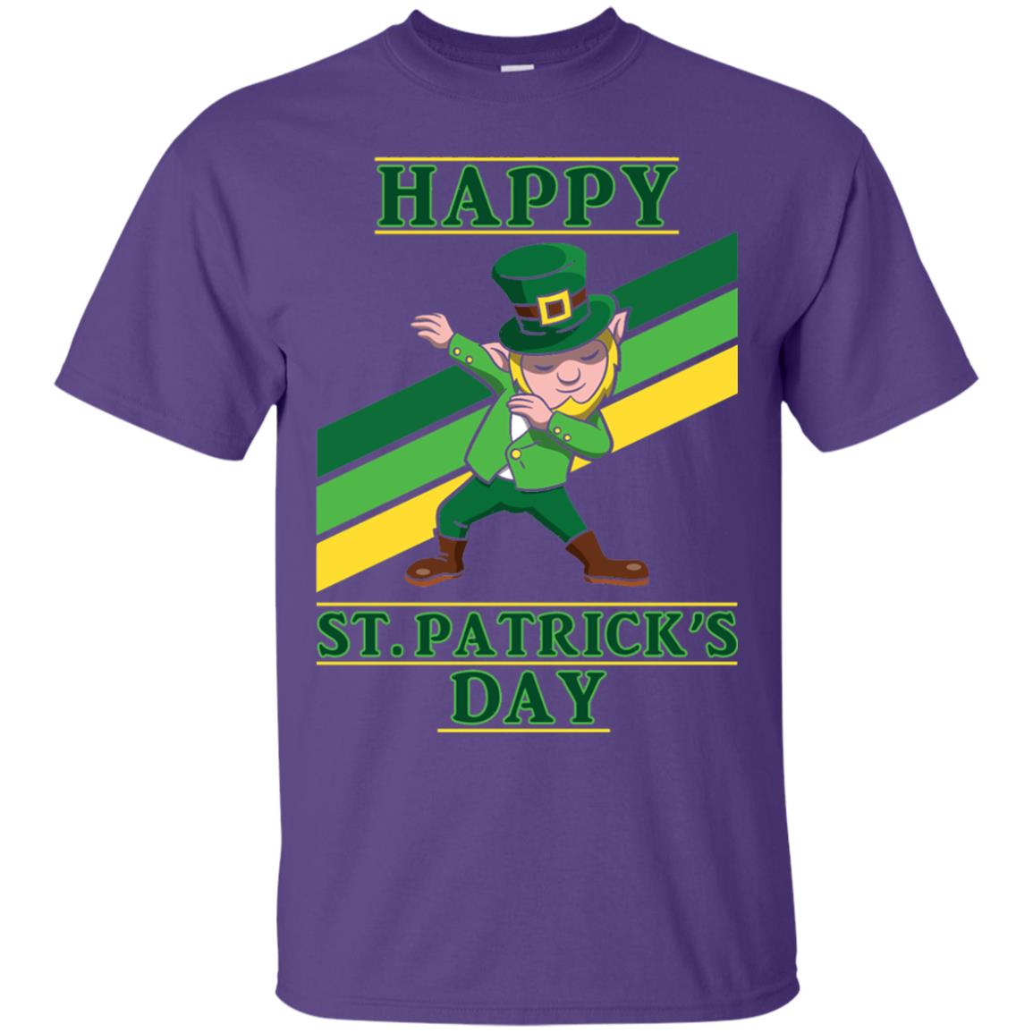 Dabbing Leprechaun Saint Patrick_s Day T-shirt Purple