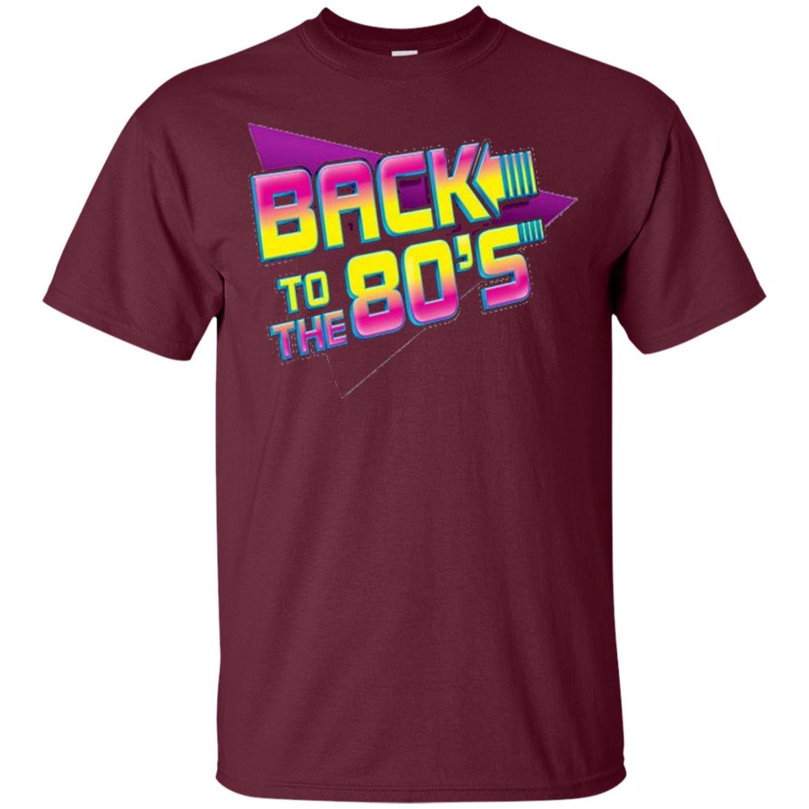 Back To The 80s Graphic Retro Novelty T-shirt Maroon