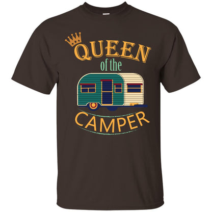 Queen Of The Camper Camping Lover Shirt Dark Chocolate