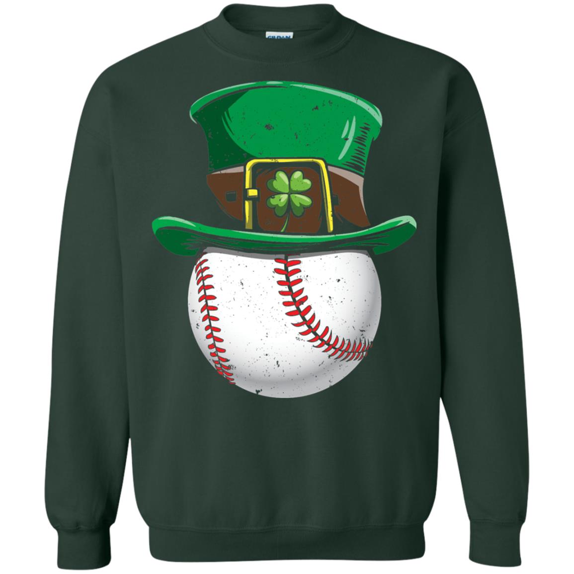 Leprechaun St. Patrick_s Day Baseball Ball T-shirt Forest Green