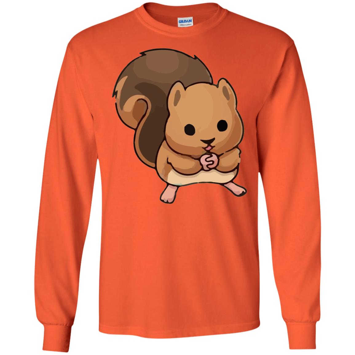 Cute Squirrel Graphic T-shirt Orange
