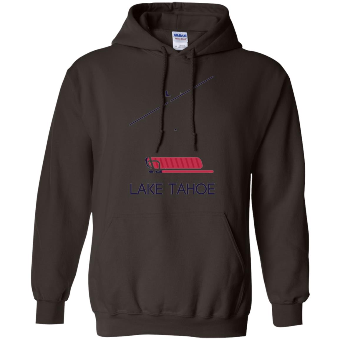 Ski Chair Lift T-shirt Lake Tahoe California Dark Chocolate