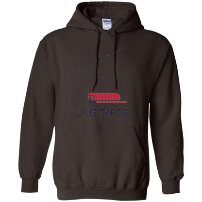 Ski Chair Lift T-shirt Lake Tahoe California Dark Chocolate
