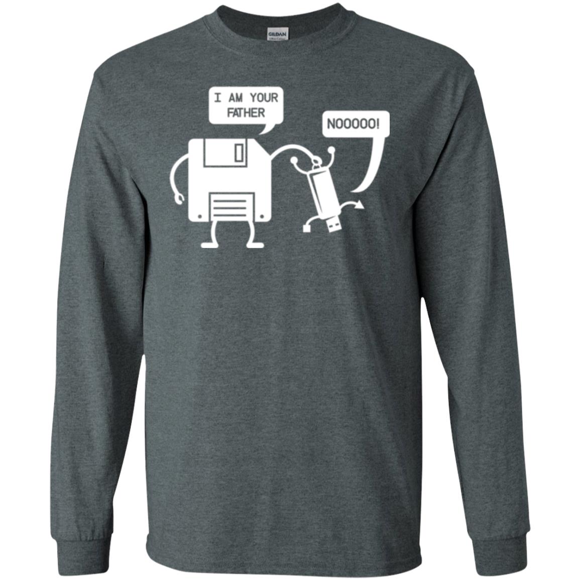 Usb Floppy Disk T-shirt I Am Your Father Dark Heather