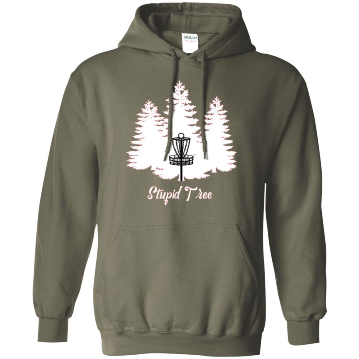 Disc Golf T-shirt Stupid Tree Military Green